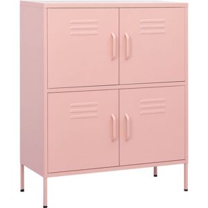 Storage Cabinet Pink 80x35x101.5 cm Steel Vidaxl Pink