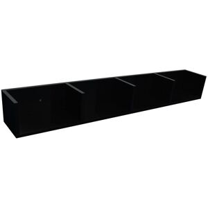 WATSONS Virgil - Gloss 105 cd / 75 dvd / Blu-ray / Media Wall Storage Shelf - Black - Black