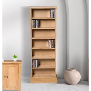 Hallowood Furniture - Waverly Oak Storage Rack, Hallway Storage Unit, Storage Tower with 7 Book Shelves, Display Cabinet, Cupboard Storage in Light