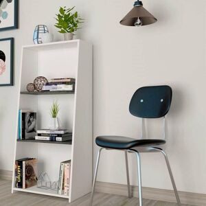 Auckland - Bookcase White 3 Tier Storage Shelves Organiser Office Living Room Furniture - White