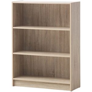 Netfurniture - Enantial Low Wide Bookcase Oak - Brown