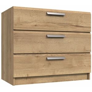 NETFURNITURE Wister Three Drawer Chest Fully Assembled Natural Rustic Oak - Natural Rustic Oak