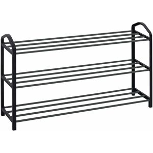 3 Tier Shoe Rack Holds 12/16/20 Pairs Of Shoes Storage Organizer Shelf Black - Black - Woltu