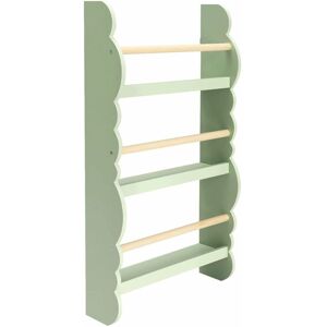 Children bookcases Kids Display Bookshelf Storage Unit Shelving Wooden Rack Green - Green - Woltu