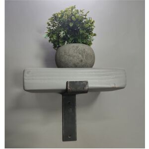 Moderix - Wooden Rustic Flower Shelf Bracket Bent Up Length of 20cm - Colour White - Depth 175mm