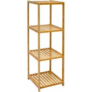 Dunedesign Wooden Standing Shelf 4 shelves EPR-YU-117 - braun