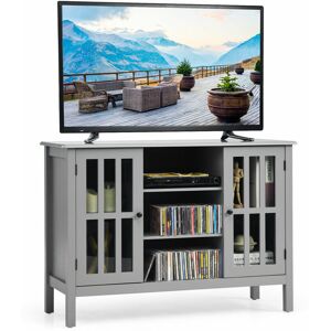 Costway - Wooden tv Stand Cabinet 3 Tier Entertainment Center Multi Storage Cupboard Unit