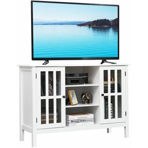 COSTWAY Wooden tv Stand Cabinet 3 Tier Entertainment Center Multi Storage Cupboard Unit