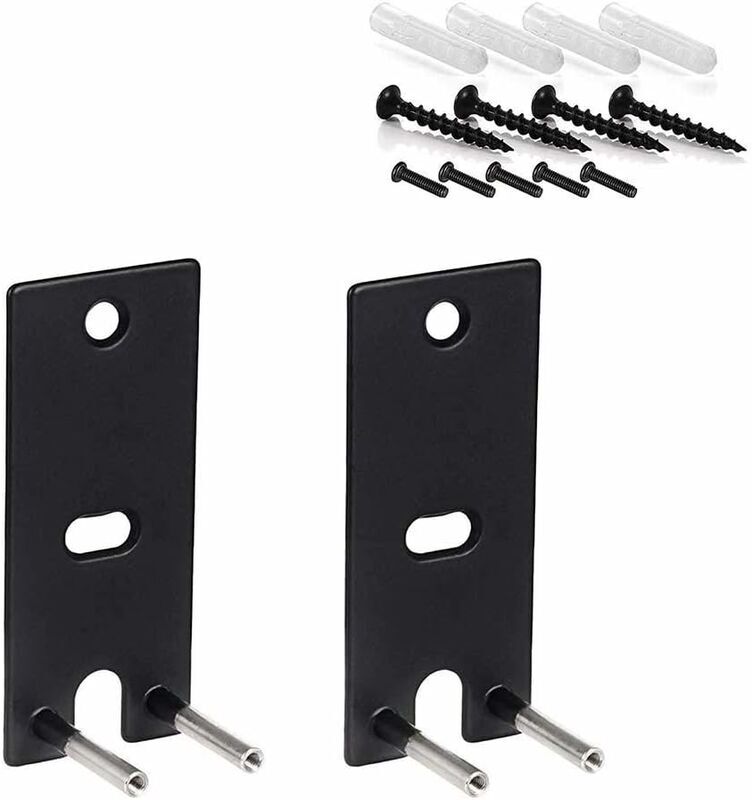 Héloise - 1 Pair Steel Wall Brackets for Bose OmniJewel Lifestyle 650 Speaker (Black)