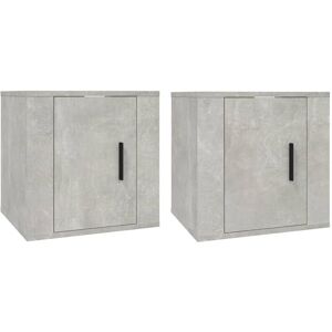 Vidaxl - Wall Mounted tv Cabinets 2 pcs Concrete Grey 40x34.5x40 cm