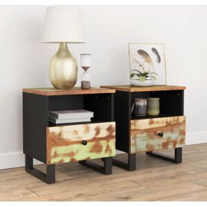 BONNEVIE 2 pcs Bedside Cabinet,Bed Cabine,Nightstand s Solid Wood Reclaimed&Engineered Wood VSVS504281