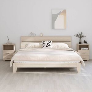 Bonnevie - 2 pcs Bedside Cabinets,Bedside table,Nightstand hamar Honey Brown 40x35x62 cm Solid Wood VSVS35998
