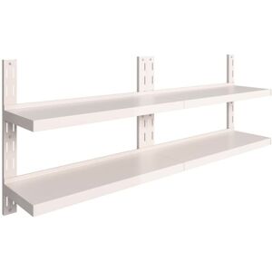 Vidaxl - 2-Tier Floating Wall Shelves 2 pcs Stainless Steel 200x30 cm