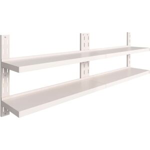 Vidaxl - 2-Tier Floating Wall Shelves 2 pcs Stainless Steel 240x30 cm