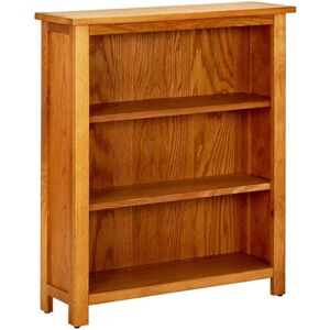 Bonnevie - 3-Tier Bookcase,Book Cabinet,Bookshelf 70x22.5x82 cm Solid Oak Wood VSVS75451