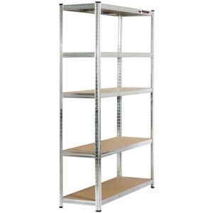 Rhino Racking - Four Bay 180x120x40cm 5 tier Galvanised Heavy Duty Boltless Garage Shelving 1000kg
