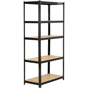 Rhino Racking - Four Bay 5-Tier Garage Shelving Unit 180x90x45cm Black 200kg per tier
