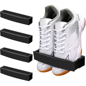 Cyslmuk - 4 Pack Adjustable Wall Mounted Shoe Rack, Shoe Shelf Storage Organizer, rv Storage, Door Shoe Rack