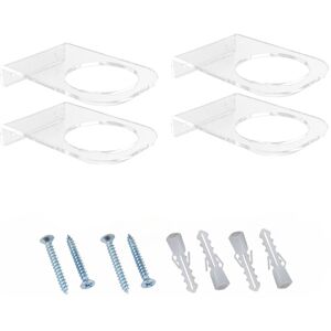 TLILY 4 Pack Basketball Holder Wall Mount Acrylic Football Display Rack Clear Ball Shelf