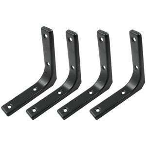 CYSLMUK (4pcs) Wall Shelf Bracket, Matte Black Metal Bracket, Kitchen Decor Bracket, Heavy Duty Bracket, Storage Rack-Wall Shelf