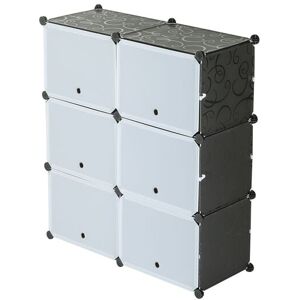Dewdat - 5-Tier Portable 20 Pair Shoe Rack Organizer 10 Grids Tower Shelf Storage Cabinet Stand Expandable for Heels, Boots, Slippers, Black
