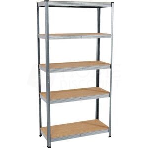 Home Discount - 5 Tier Garage Shelving Unit Large Heavy Duty Storage Racking Shelf Boltless Rack, Galvanised