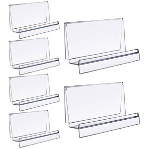 TLILY 6 Pack Purse Display Stand Acrylic, Clear Acrylic Wallet Jewelry for cd Organizer b