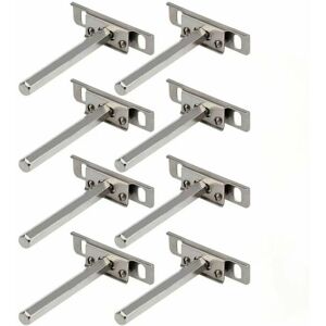 GOTRAYS 8Pcs Metal Floating Shelf Brackets Wall Mounted Discreet Shelf Brackets Storage Shelf Support Invisible Floating Shelf Brackets