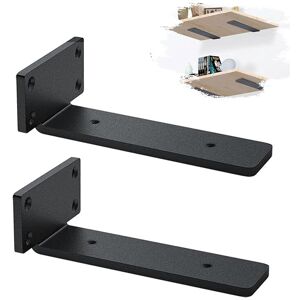 Set of 2 Wall Shelf Brackets, Industrial Brackets, Heavy Duty Brackets, 5 mm Thickness, Wall Shelf Support (15 cm) - Alwaysh