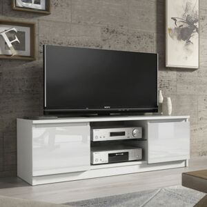 Creative Furniture - Aura tv Unit - White with Gloss Doors - 120cm