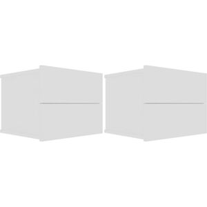 Bedside Cabinets 2 pcs White 40x30x30 cm Engineered Wood vidaXL