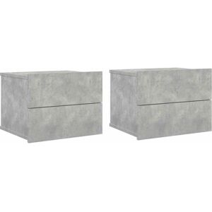 Vidaxl - Bedside Cabinets 2 pcs Concrete Grey 40x30x30 cm Engineered Wood