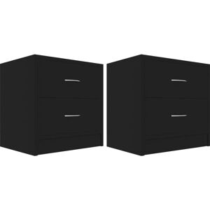 Vidaxl - Bedside Cabinets 2 pcs Black 40x30x40 cm Engineered Wood
