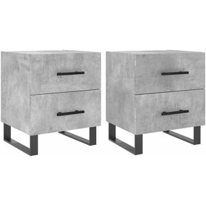 Bedside Cabinets 2 pcs Concrete Grey 40x35x47.5 cm Engineered Wood vidaXL