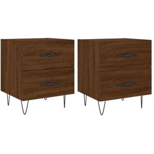 Vidaxl - Bedside Cabinets 2 pcs Brown Oak 40x35x47.5 cm Engineered Wood