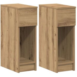 Vidaxl - Bedside Cabinets with Drawer 2 pcs Artisan Oak 20x36x60 cm