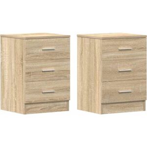 Vidaxl - Bedside Cabinets 2 pcs Sonoma Oak 38x35x56 cm Engineered Wood
