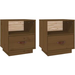 Vidaxl - Bedside Cabinets 2 pcs Honey Brown 40x34x45 cm Solid Wood Pine