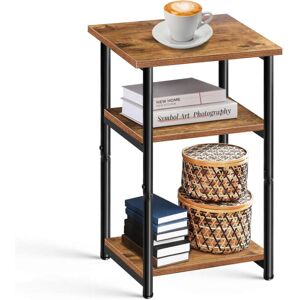 Briefness - Bedside Table 3 Tier End Table Nightstand Storage Shelf for for Living Room/Bar