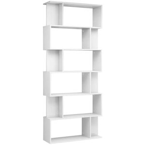 Book Cabinet/Room Divider High Gloss White 80x24x192 cm Engineered Wood Vidaxl