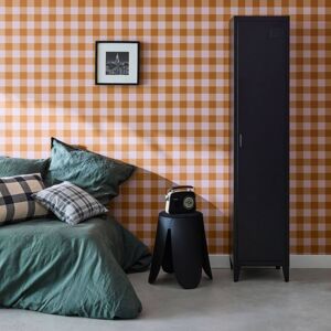 Sweeek - Metal locker storage with 3 shelves, Soho, Black, 38x38x180 cm