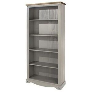 Core Products - Corona Tall Bookcase - Pine - 80 x 29.6 x 177.6 cm - Grey Wax/Antique Waxed Pine