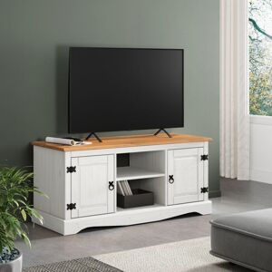 Mercers Furniture - Corona White 2 Door Media tv Entertainment Unit