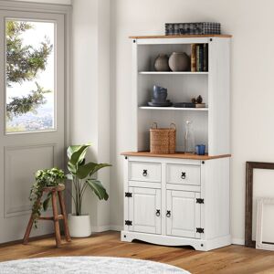 MERCERS FURNITURE Corona White 2 Door Welsh Dresser Buffet Hutch