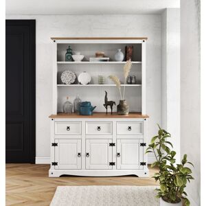 MERCERS FURNITURE Corona White 3 Door Welsh Dresser Buffet Hutch