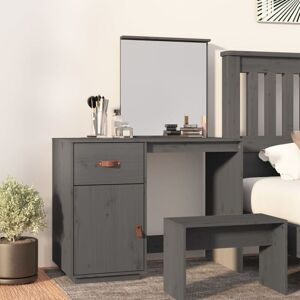 Bonnevie - Dressing Table,Vanity Table Grey 95x50x134 cm Solid Wood Pine VSVS3057772