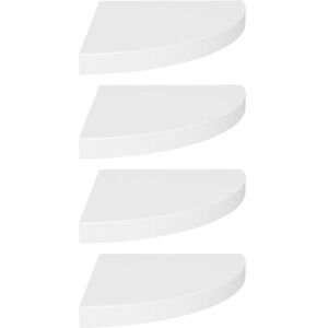 Floating Corner Shelves 4 pcs White 35x35x3.8 cm mdf Vidaxl