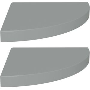Floating Corner Shelves 2 pcs Grey 35x35x3.8 cm mdf Vidaxl