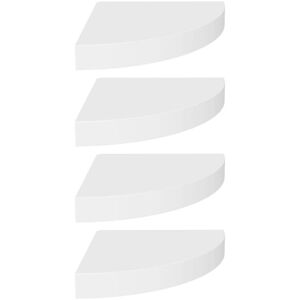 Floating Corner Shelves 4 pcs White 25x25x3.8 cm mdf Vidaxl
