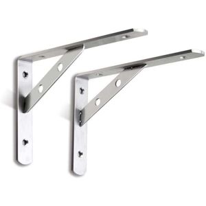 ZVD Floating Shelf Brackets, 90 Degree Triangle Stainless Steel Wall Shelf Brackets for Hanging Wooden Shelving Cabinets, Wall Mounted, Welding, 2 Pack